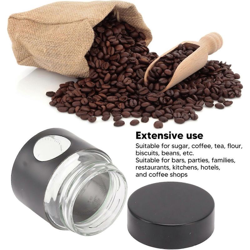 Kaffeedose Aus Edelstahl Und Glas, Luftdichter Behälter Für Kaffeebohnen, Aufbewahrungsbehälter Für Küchenlebensmittel