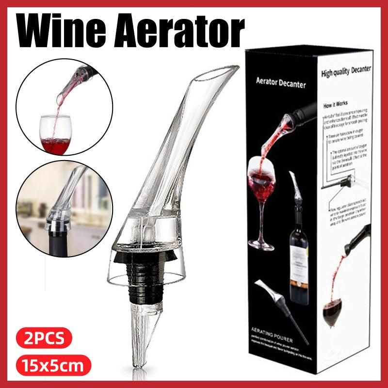 Set Aus 2 Tragbaren Weinkaraffen Mit Belüfter Und Ausgießer, Ideal Für Partys Und Reisen.
