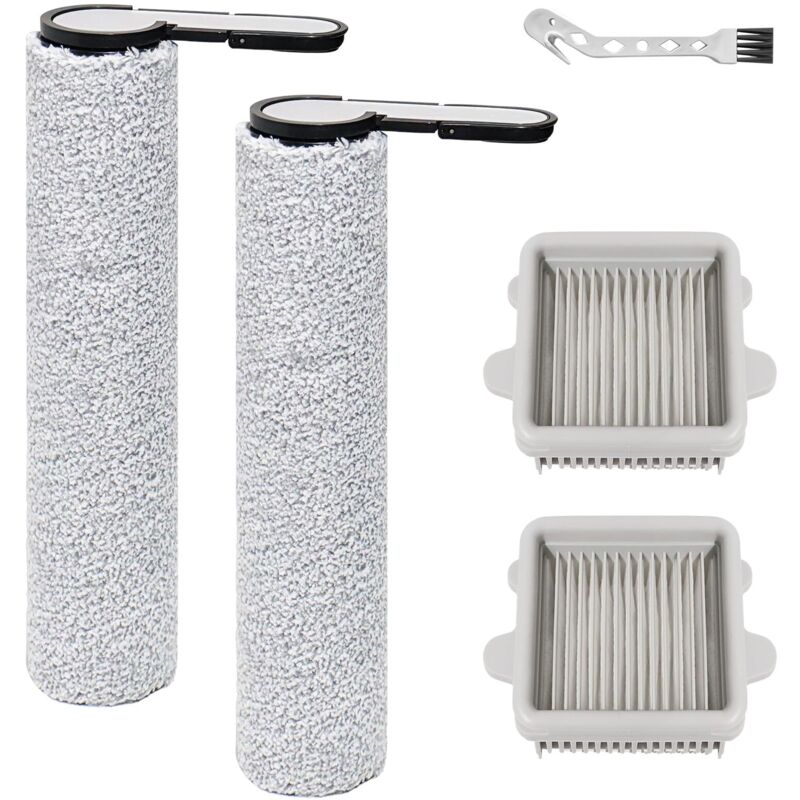 Accessoires De Rouleau De Brosse Pour Roborock F25, F25 Ace, F25 Rt, F25 Lt, F25 Alt F25 Gt, F25 Xt, F25 Ace Combo, F25 Combo Pièces, 2 Rouleaux De Brosse + 2 Filtres Hepa