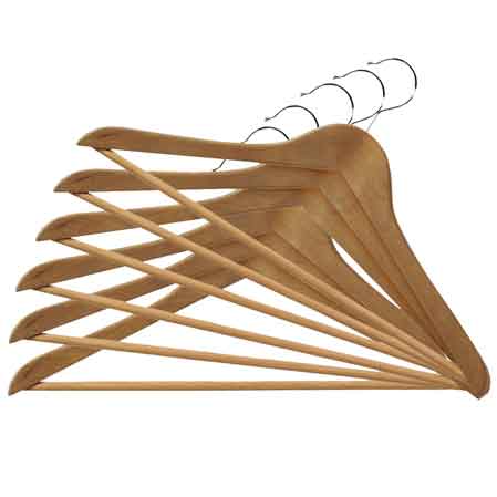 Set Holz-kleiderbügel 6er-box