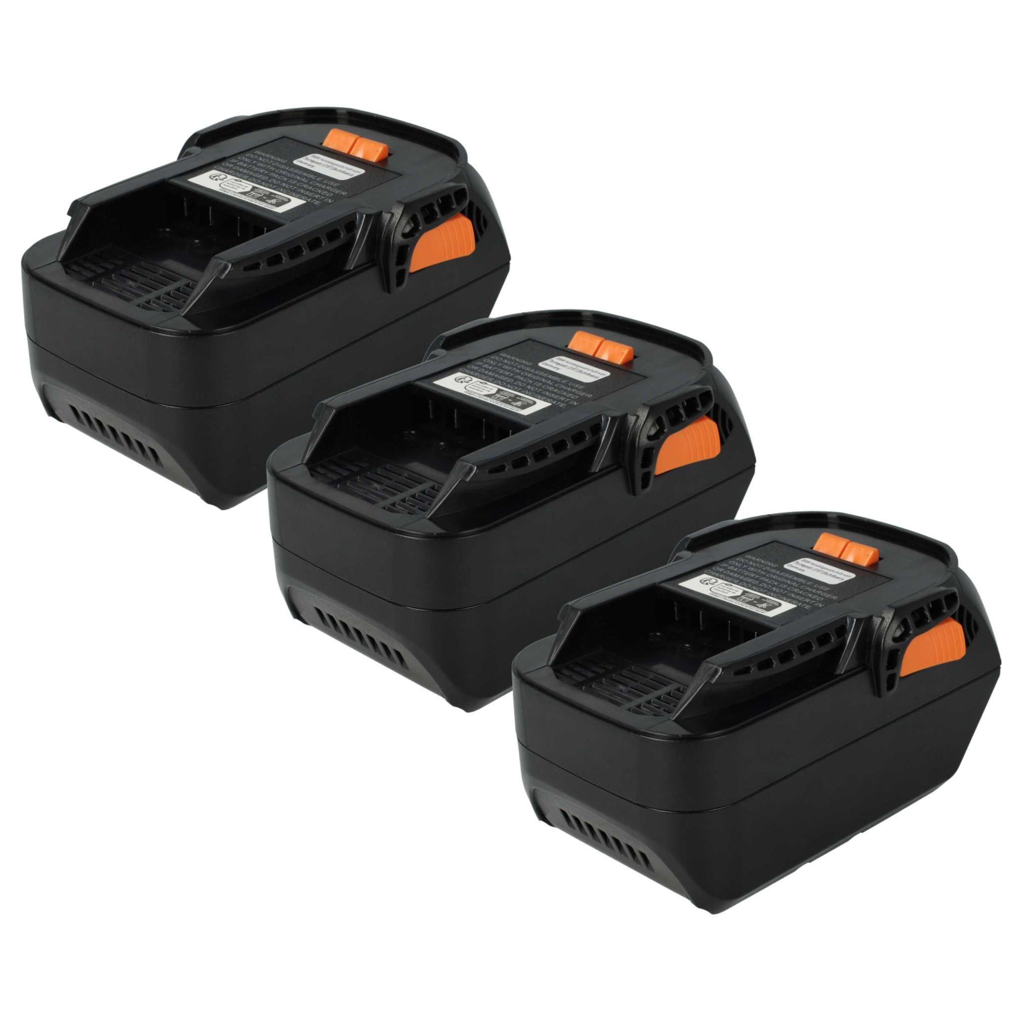 3x Akku Kompatibel Mit Aeg Bex18-125-0, Bbh18 Li-302c, Bbh18-0, Bex18-125, Bbh 18 Li-402c Elektrowerkzeug (3000 Mah, Li-ion, 18 V) - Vhbw