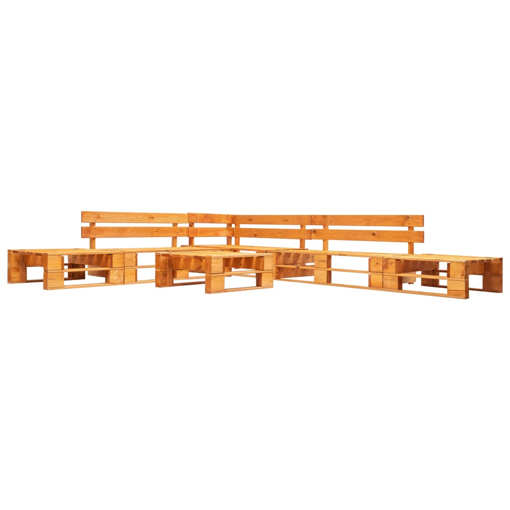 6-tlg. Garten-lounge-set Aus Paletten Holz Honigbraun Vidaxl