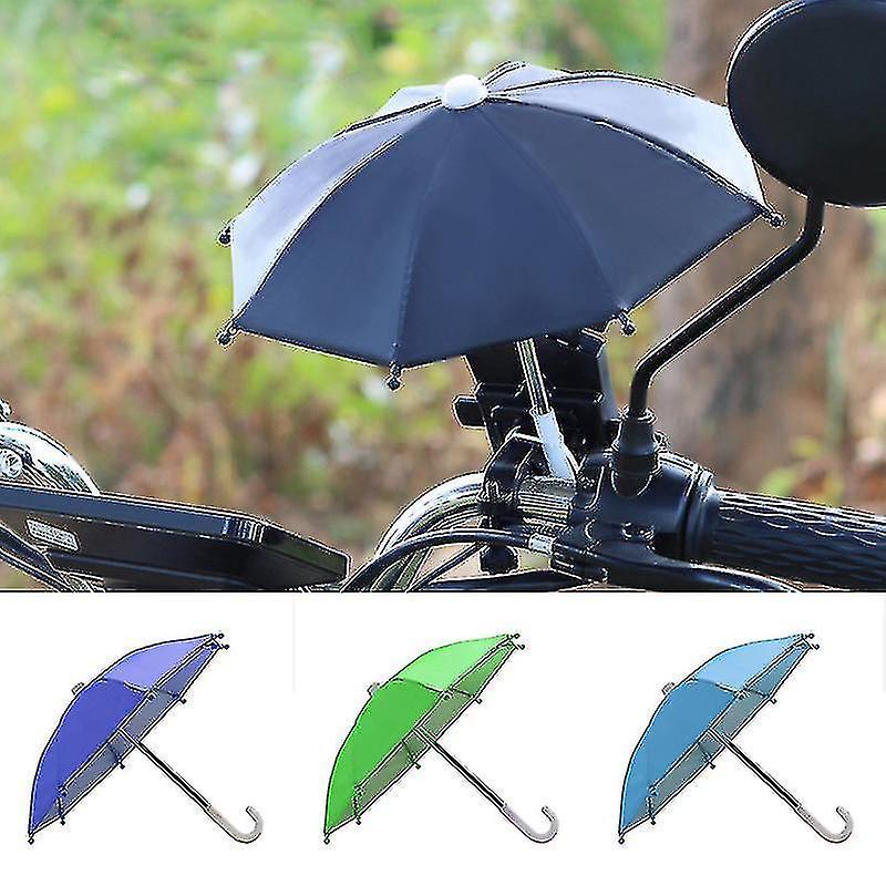 Kleiner Regenschirm Für Motorrad, Spielzeug, Elektroauto, Wasserdicht, Hellblau