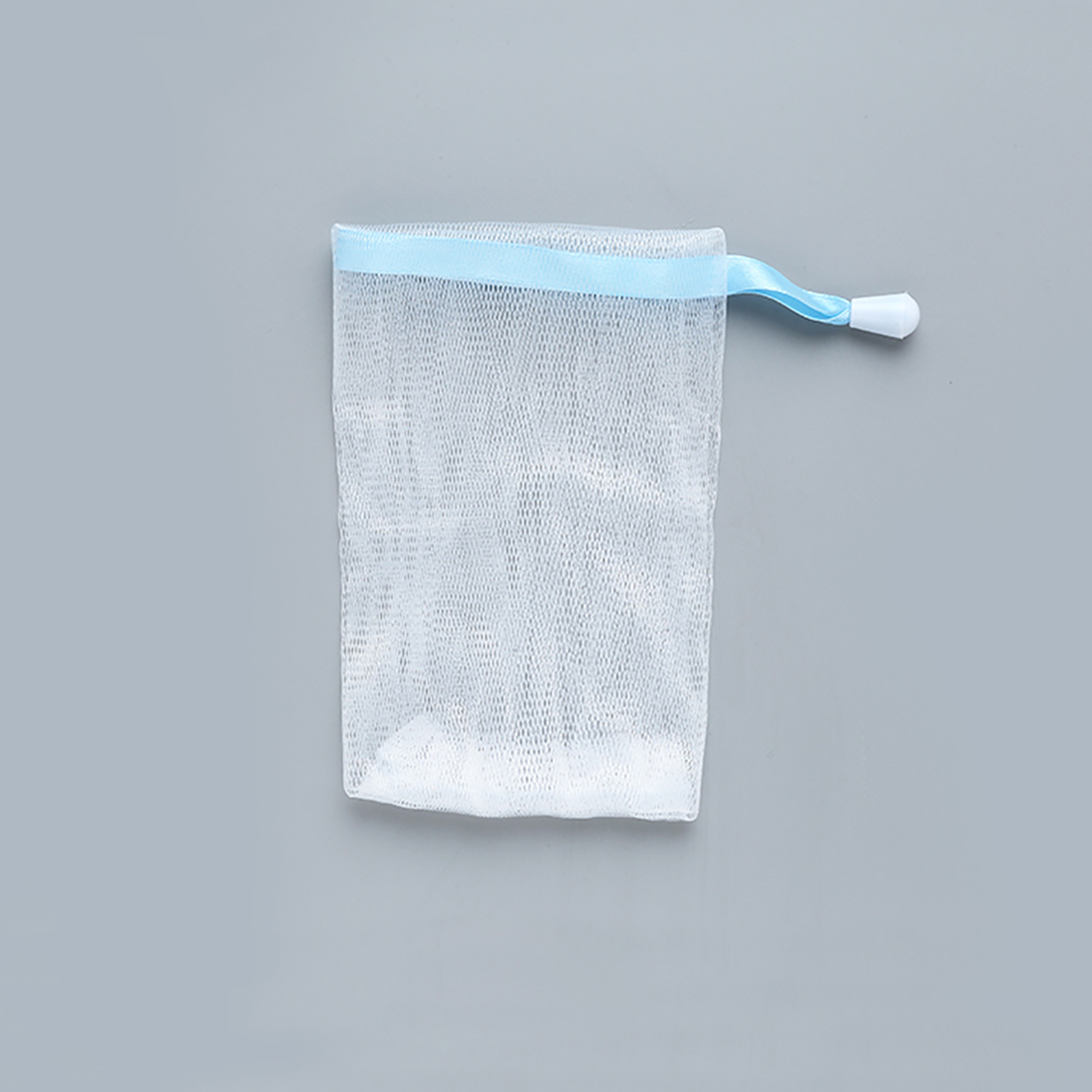 Peeling-netz Mit Kordelzug Für Seife, Schaumbildner Für Die Gesichts- Und Körperreinigung (himmelblau)