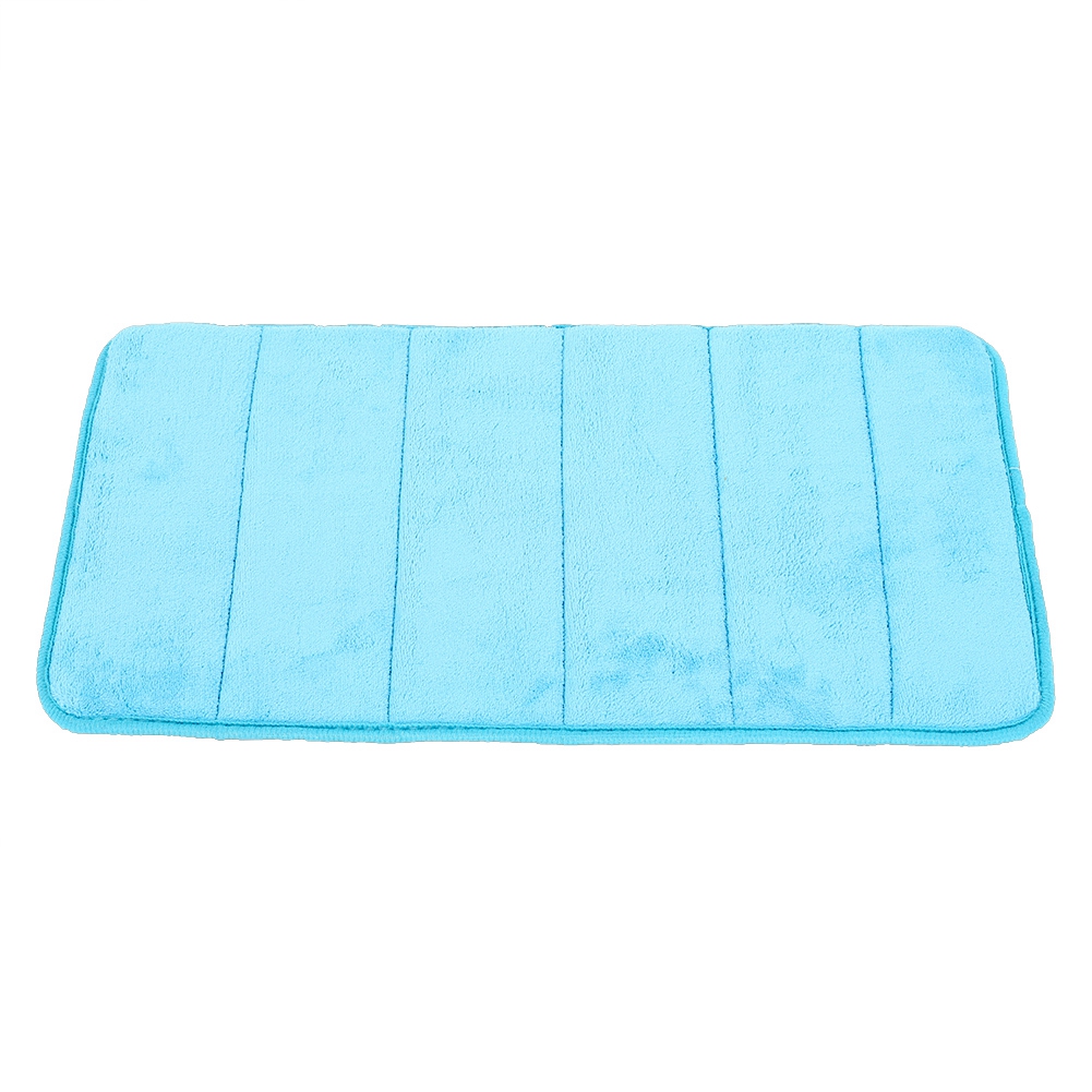 Saugfähige, Schnelltrocknende, Rutschfeste, Rollbare Fußmatte Für Zuhause (hellblau)