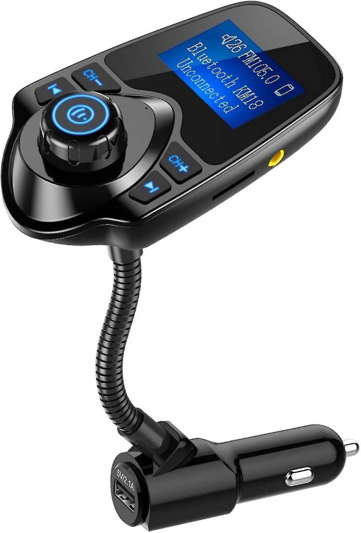Kabelloser Bluetooth-fm-transmitter Für Autos, Radioadapter Mit 1,44-zoll-bildschirm, Kompatibel Mit Tf/sd-karte Und Usb-zigarettenanzünder-ladegerät Für Alle Smartphones.