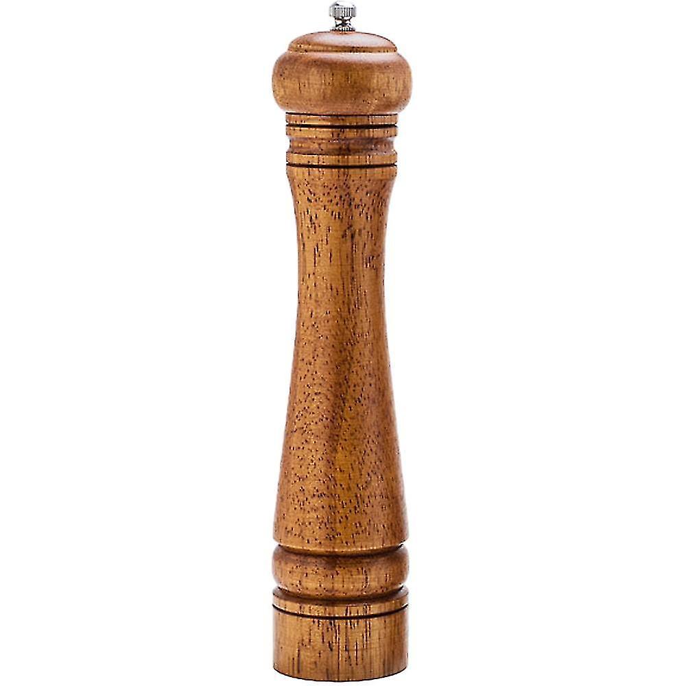 Pfeffermühle Aus Holz, Einstellbarer Mahlgrad, Keramikmahlwerk, Salzmühle – 25 Cm (10 Zoll)