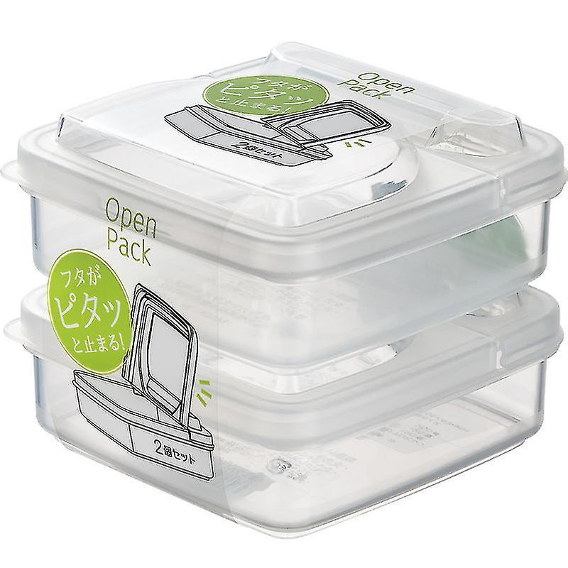 Aufbewahrungsbox Für 2 Scheiben Japanischen Käse, Kühlschrank Mit Klappdeckel, Aufbewahrungsbox Für Zwiebeln, Ingwer Und Knoblauch, Aufbewahrungsbox Für Obst, Stück Butter.