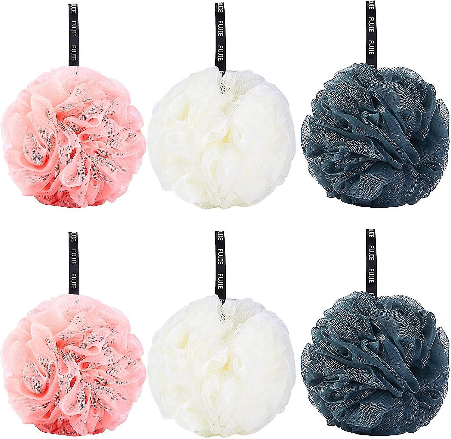 Set Mit 6 Duschblumen, Peeling-badeschwämmen, Schaumbad-luffas, Reinigungsbürste, Duschschwamm Für Damen Und Herren, Für Peeling Und Duschzubehör