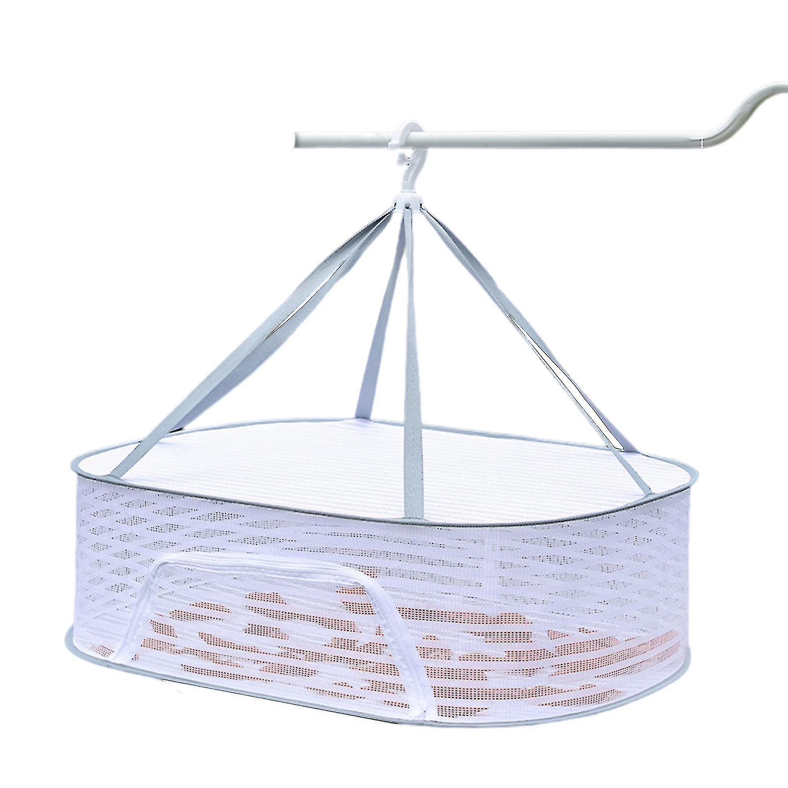Multifunktionales, Winddichtes Trockennetz Mit Reißverschluss Für Fisch Und Obst, Ideal Für Balkone – 50 X 70 Cm – Einlagig