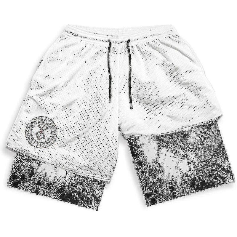 Anime-shorts Für Damen Und Herren Mit Berserk-manga-3d-print, 2-in-1-sportshorts, Performance-shorts Für Sommertraining, Schnelltrocknend, Kompressionsshorts – Xxxl – 15