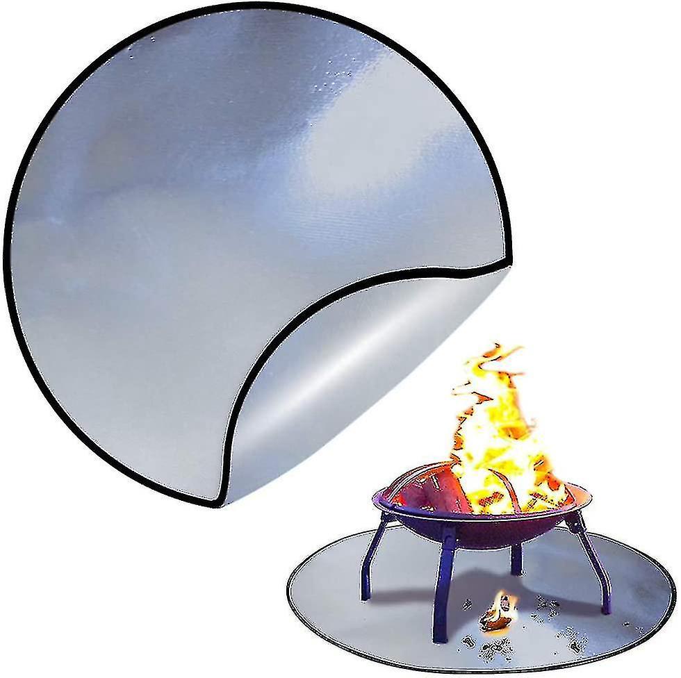 Runde Feuerstellenmatte Mit 91 Cm (36 Zoll) Durchmesser, Feuerhemmend, Zum Schutz Von Außenböden, Rasen Und Terrasse.