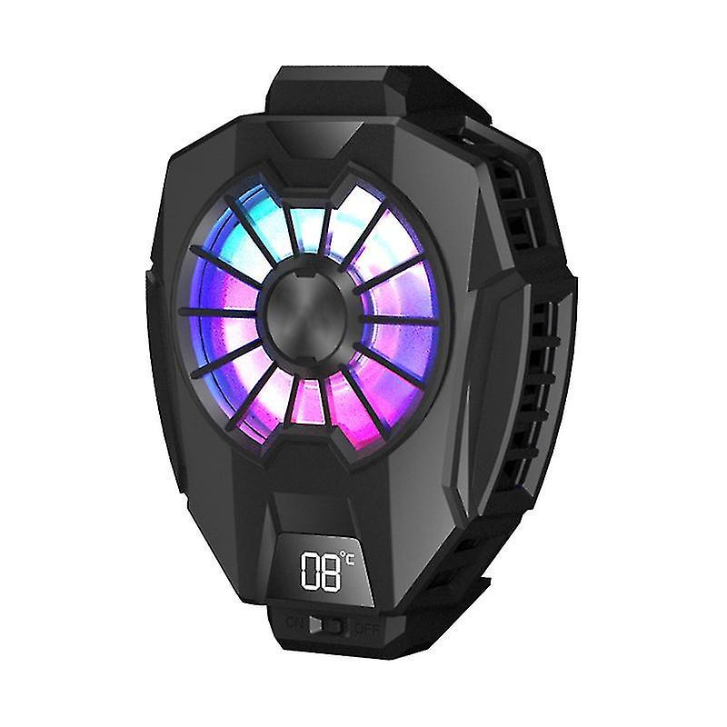 Dl05 Tragbarer Lüfter Für Mobiltelefone, 9 Flügel, Mit Digitalanzeige Und Rückseitigem Clip, Kompatibel Mit Smartphones.