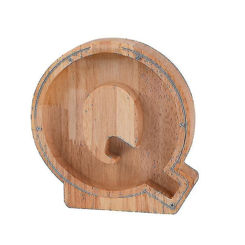 Sparschwein Aus Holz Mit Dem Alphabet - Kinder-spardose - Q