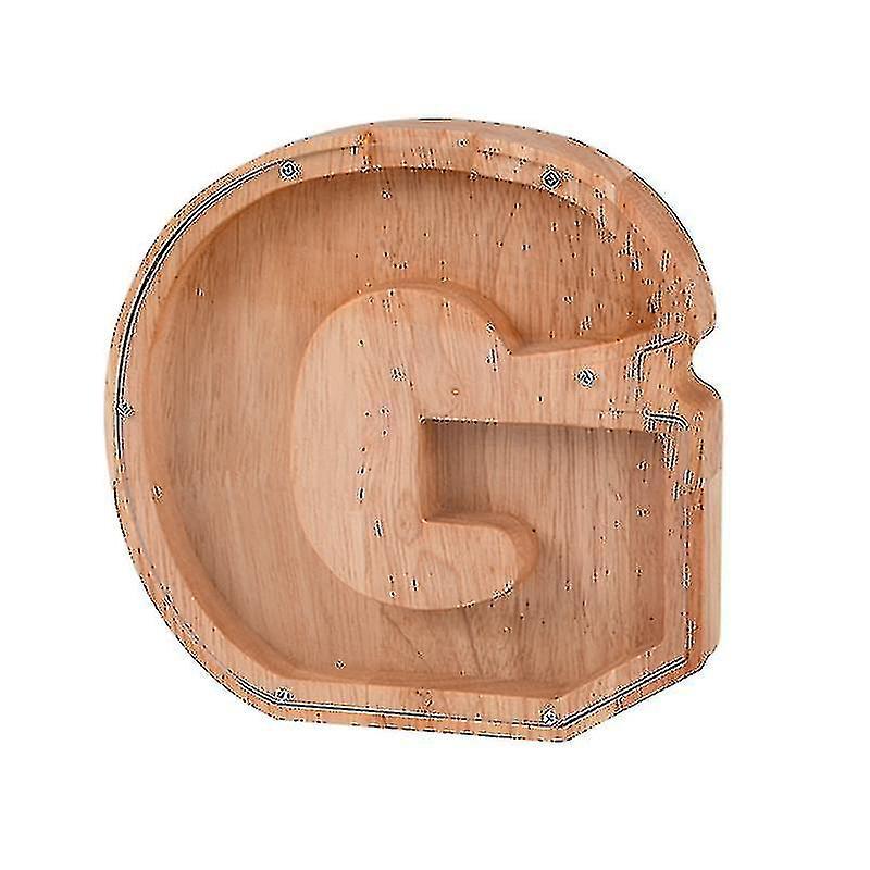 Sparschwein Aus Holz Mit Dem Alphabet - Buchstaben - Kinder-sparschwein
