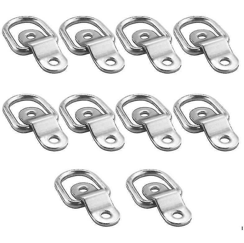 Packung Mit 10 D-ringen, Robuste 1/4"-edelstahl-befestigungsringe
