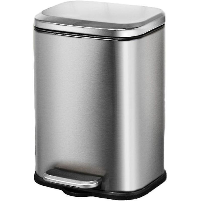Clever Gestalteter Edelstahl-abfalleimer Für Küche Und Bad (silber)