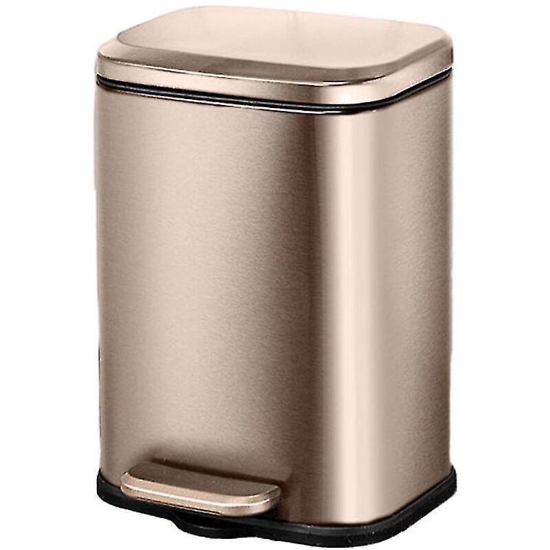 Clever Gestalteter Edelstahl-abfalleimer Für Küche Und Bad (gold)