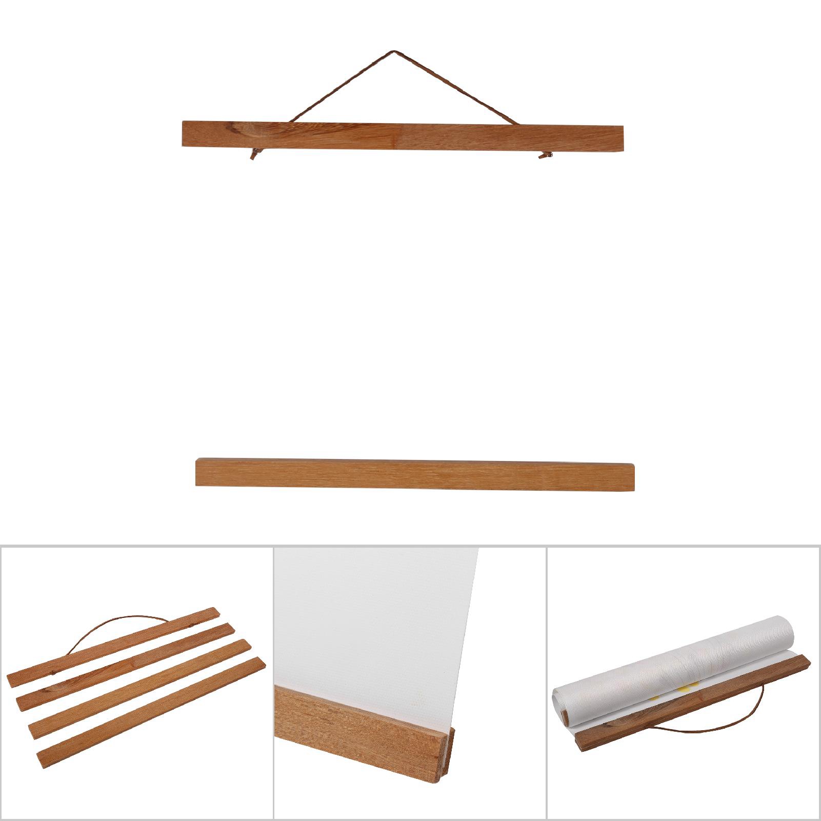 Moderner 30 Cm Großer Magnetischer Bilderrahmen Aus Teakholz Für Poster Und Kunstwerke – Diy-dekorationshalter Aus Sägemehl