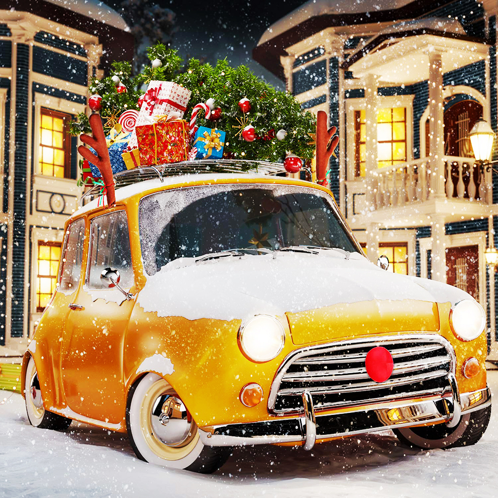 Weihnachtskostüm Für Auto, Suv, Lkw - Festliches Rentiergeweih