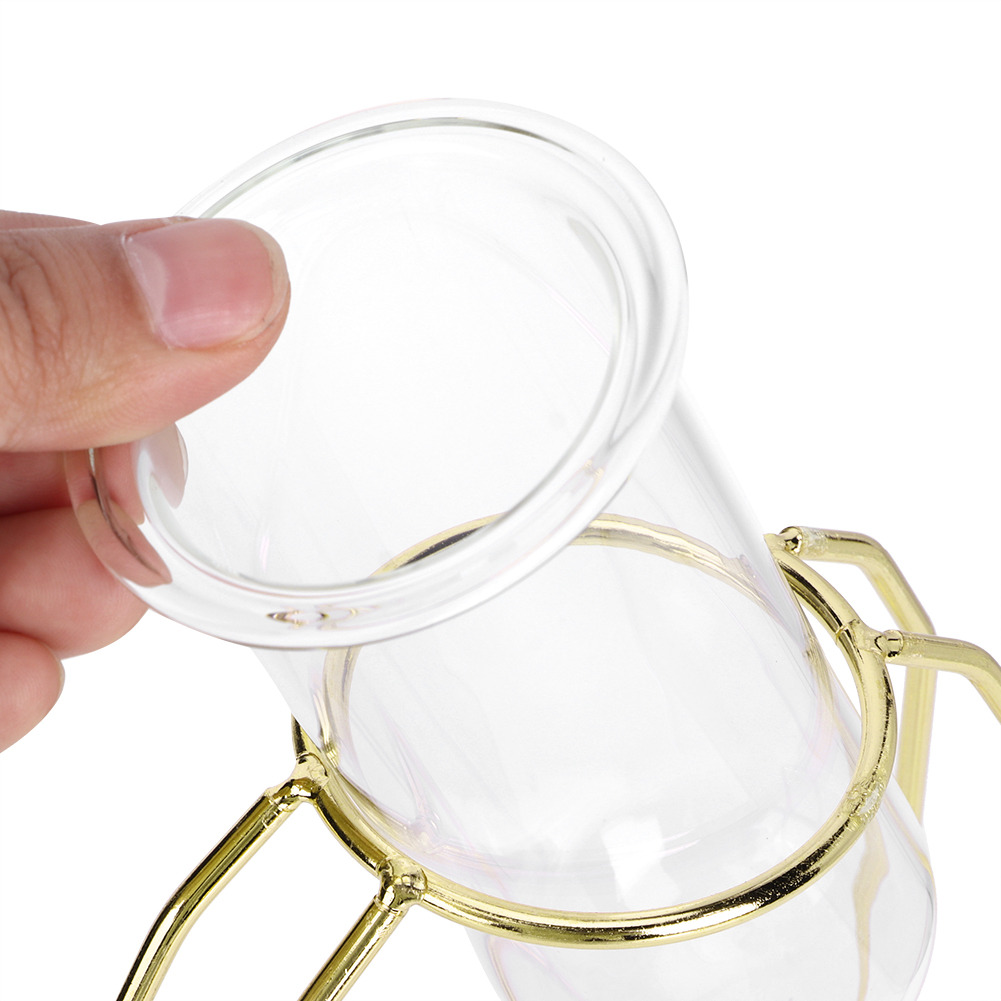 Transparente Hydrokultur-pflanzvasen, Goldene Tischdekorationen
