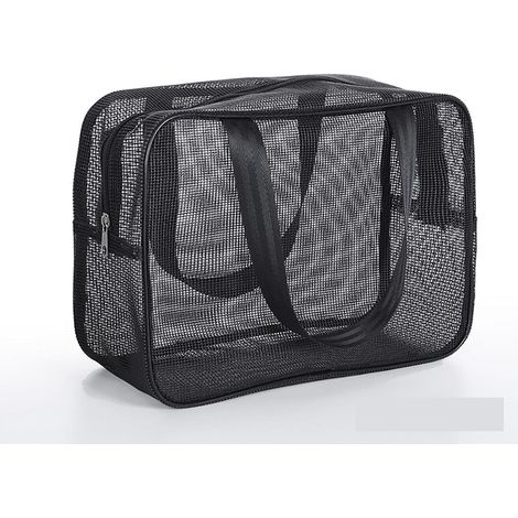 Duschbeutel Aus Netzgewebe Für Reisen, Kulturbeutel Für Studentenwohnheime, Badutensilien Fürs Fitnessstudio, Aufbewahrungsbeutel Für Schwimmbäder, Maße: 10 X 20 X 30 Cm