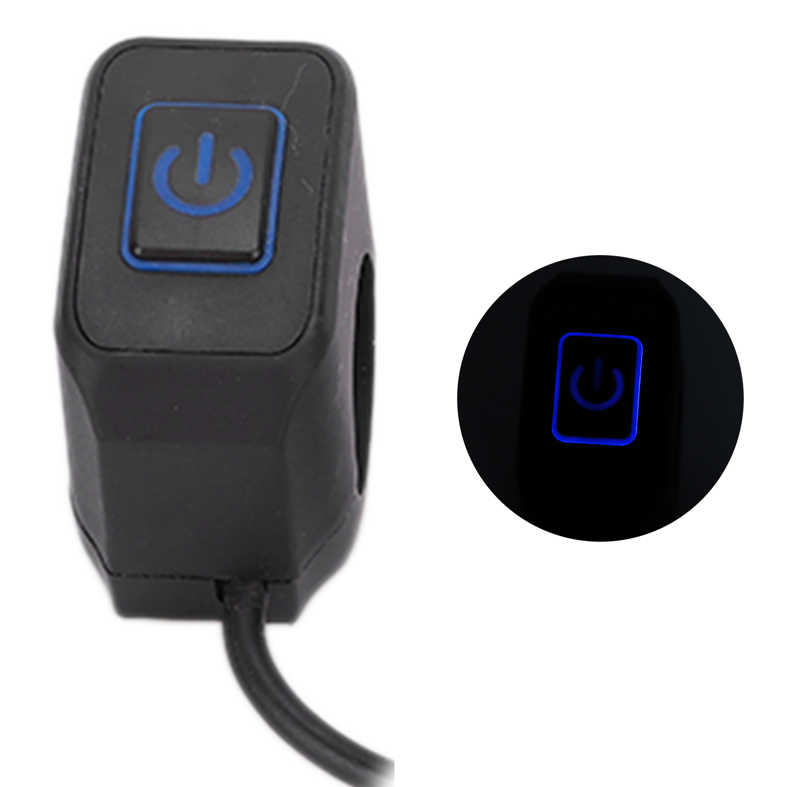 Universeller, Wasserdichter 22-mm-schalter Für Motorradlenker, Blauer Scheinwerfer-steuerknopf