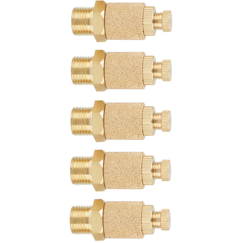 5-teilige Pneumatische Luftstromregler-schalldämpfer Aus Messing, 1/8 Bsp