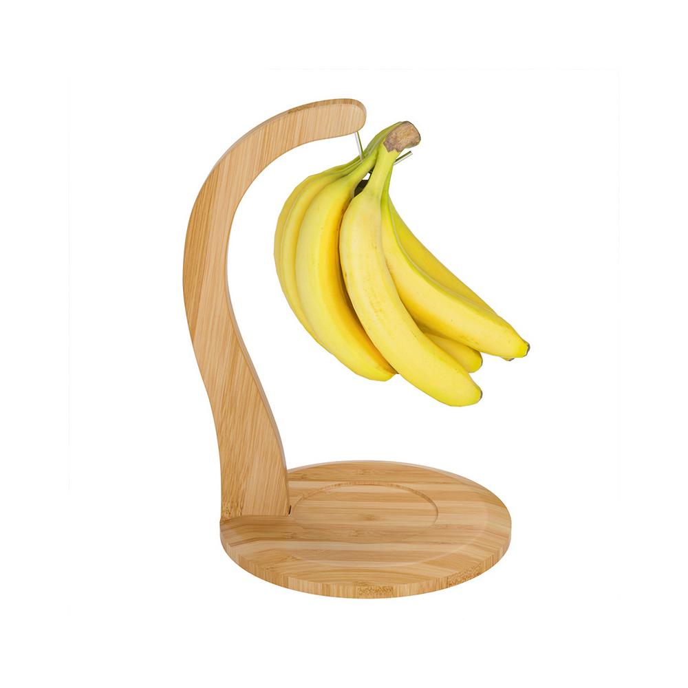 Bananenhalter Aus Bambus – Robuster Bananenständer Für Die Arbeitsplatte Zur Aufbewahrung Und Gleichmäßigen Reifung Der Früchte