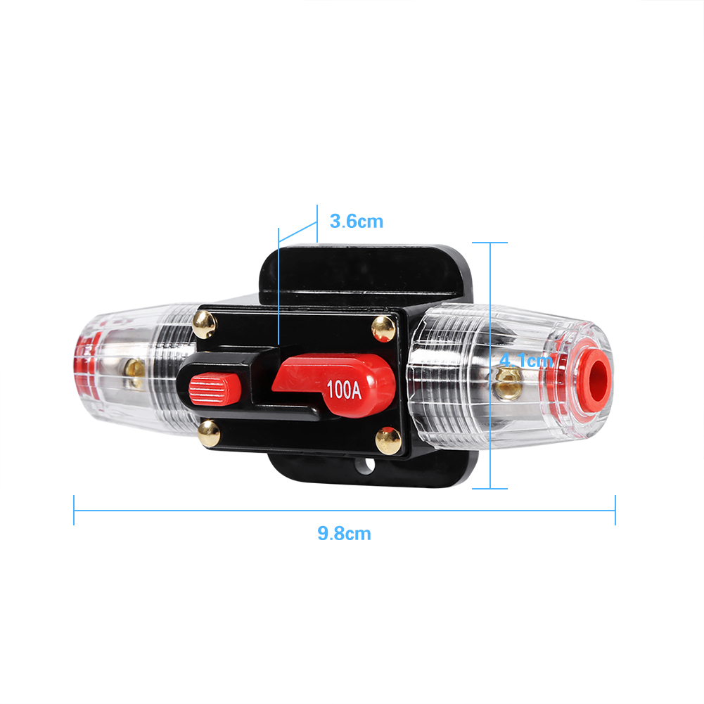 Wasserdichter 12-24v 100a Sicherungshalter Mit Rückstellbarem Schutzschalter Für Auto Und Boot