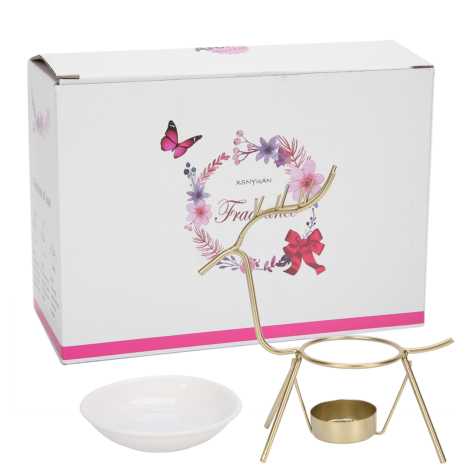 Kerzenhalter Aus Keramik Und Schmiedeeisen, Aromatherapie-duftlampen-verdampfer, Dufträucherstäbchenwärmer