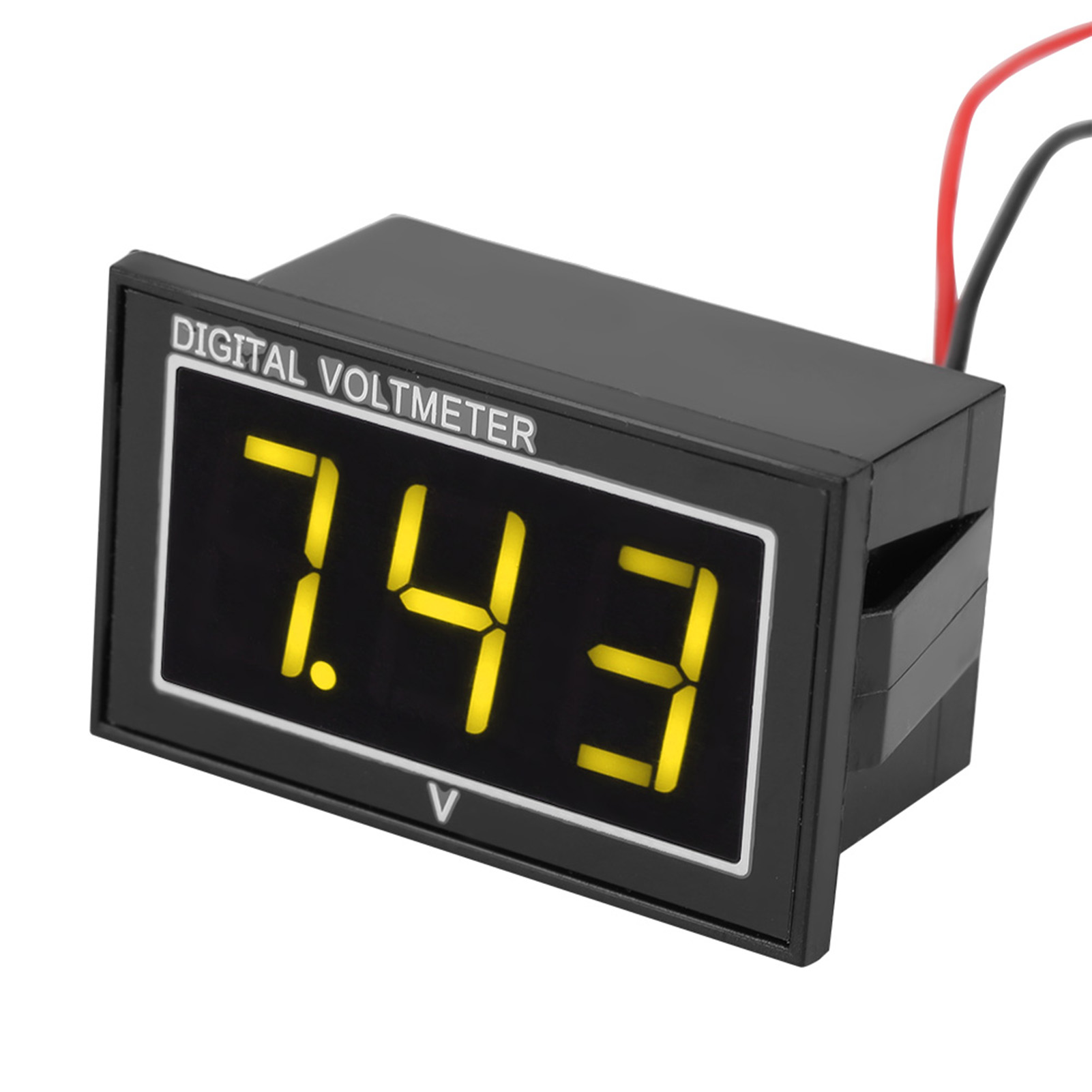 Stück Dc-digitalvoltmeter Mit 0,56" Wasserdichter Led-anzeige Für Schalttafeln (2,5-30 V, Gelb)