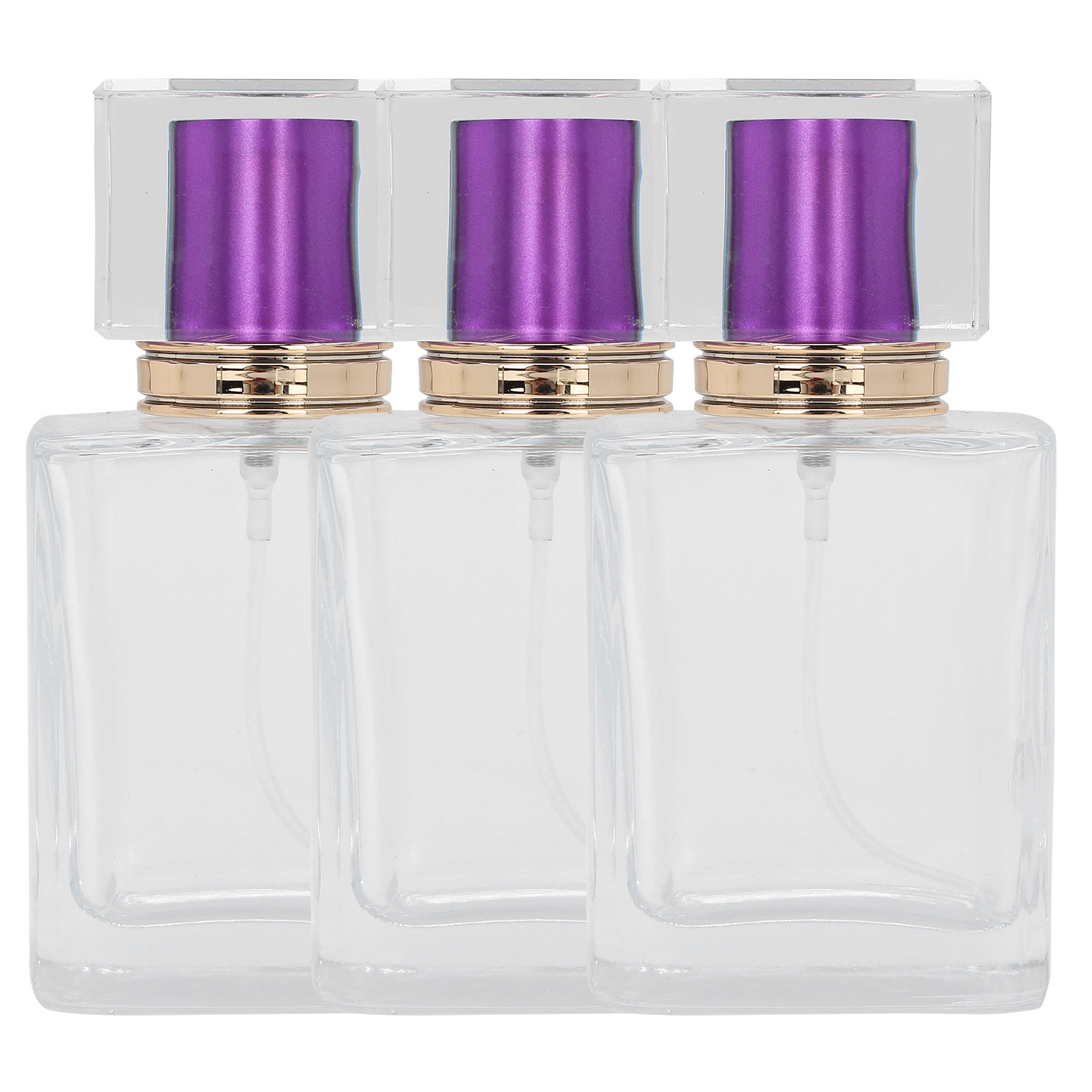 50 Ml Nachfüllbare Glas-parfümflasche Mit Sprühfunktion Für Flüssigkeiten Und Make-up, Lila