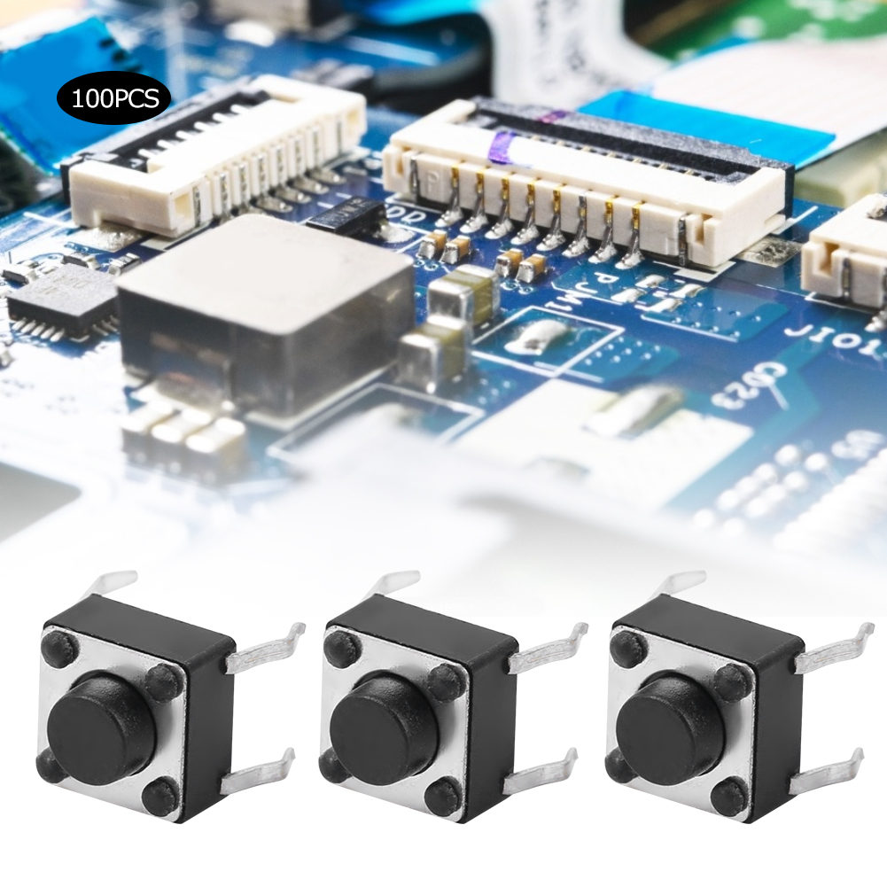 100 Stück Mini-mikro-tastschalter 6x6x4,3mm Für Diy-elektronikschaltungen