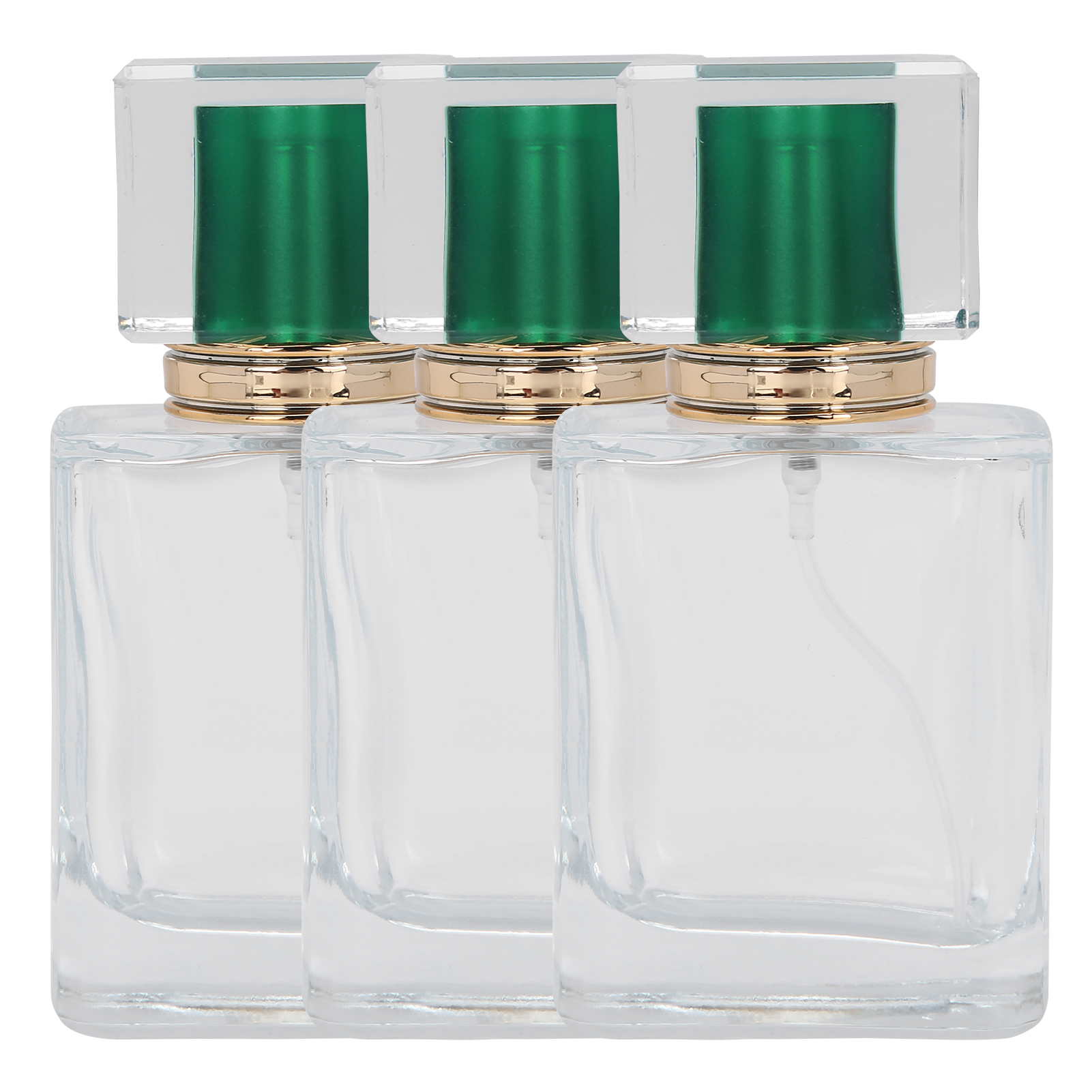 50 Ml Nachfüllbare Glas-parfümflasche, Sprühspender Für Flüssigkeiten Und Make-up, Grün