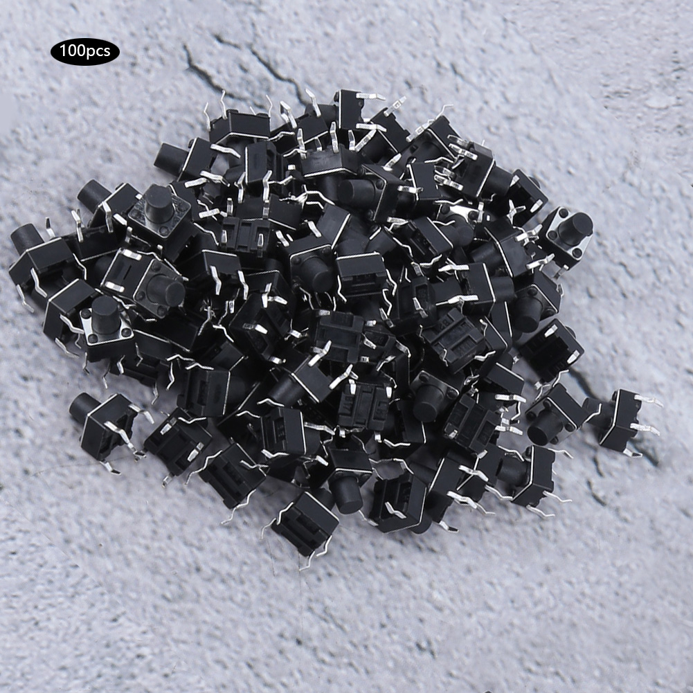 100 Stück Mini-mikro-berührungsschalter 6x6x7mm Für Elektronisches Zubehör