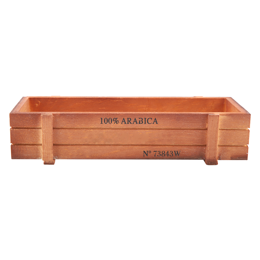 Vintage Aufbewahrungstablett Aus Holz Für Sukkulenten, Rechteckiges Tablett Für Den Schreibtisch