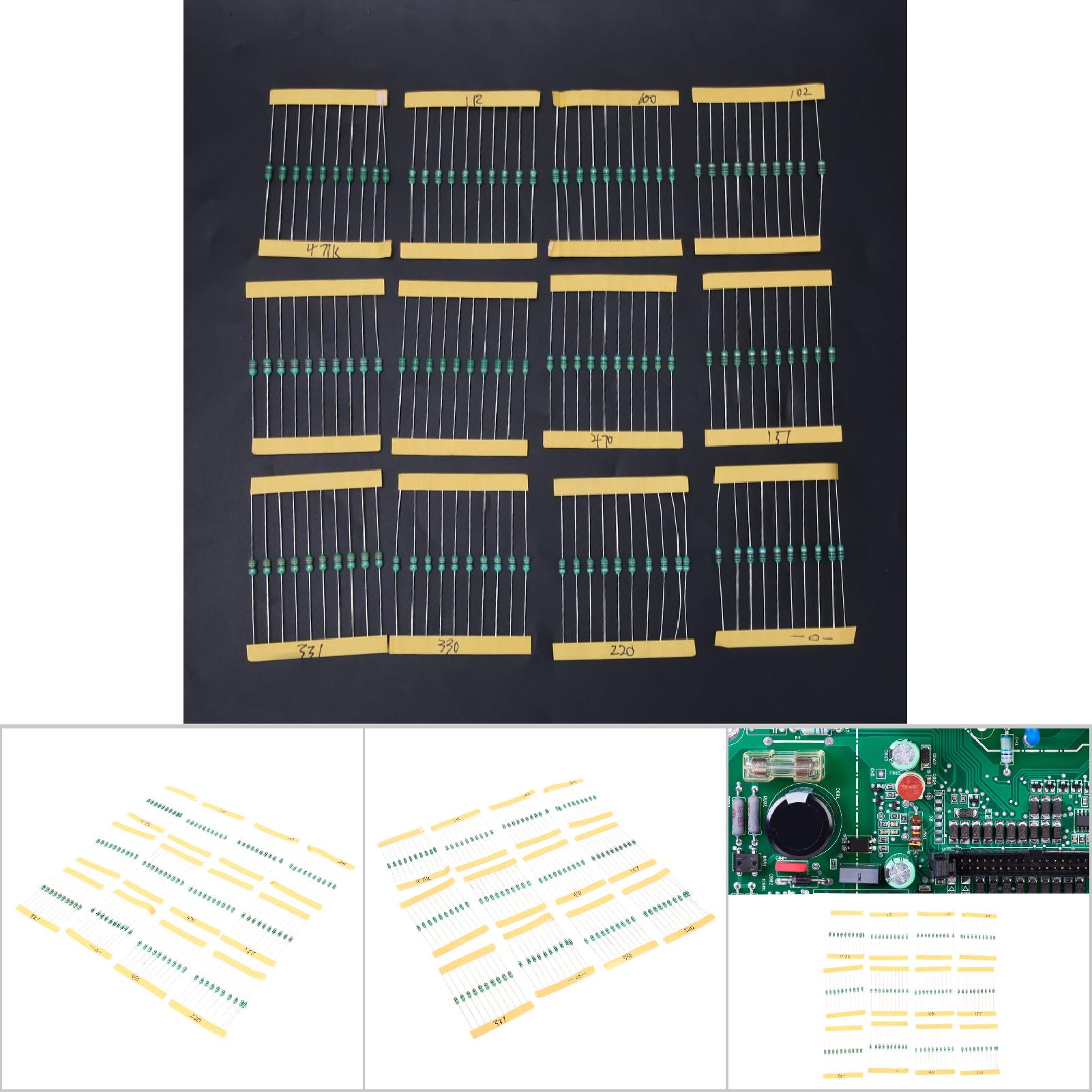 120 Stück 1/4-w-widerstände Mit Farbigen Ringen Für Elektronische Bauteile