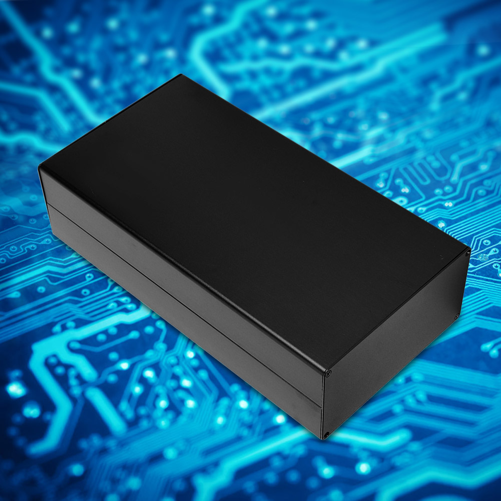 Sandschwarze Aluminium-leiterplatten-anschlussdose, Kühlkörper Für Elektrische Gprs-zubehörteile.