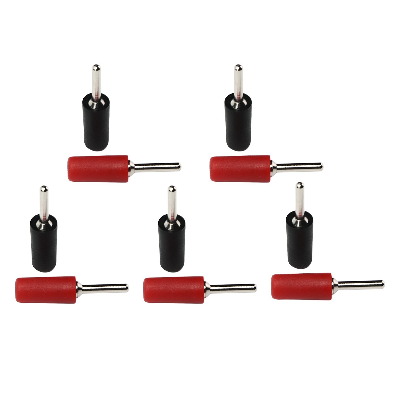 Sätze Vernickelter Messing-bananenstecker Für Innenfederplatten, J.10001, 2 Mm (rot Und Schwarz)