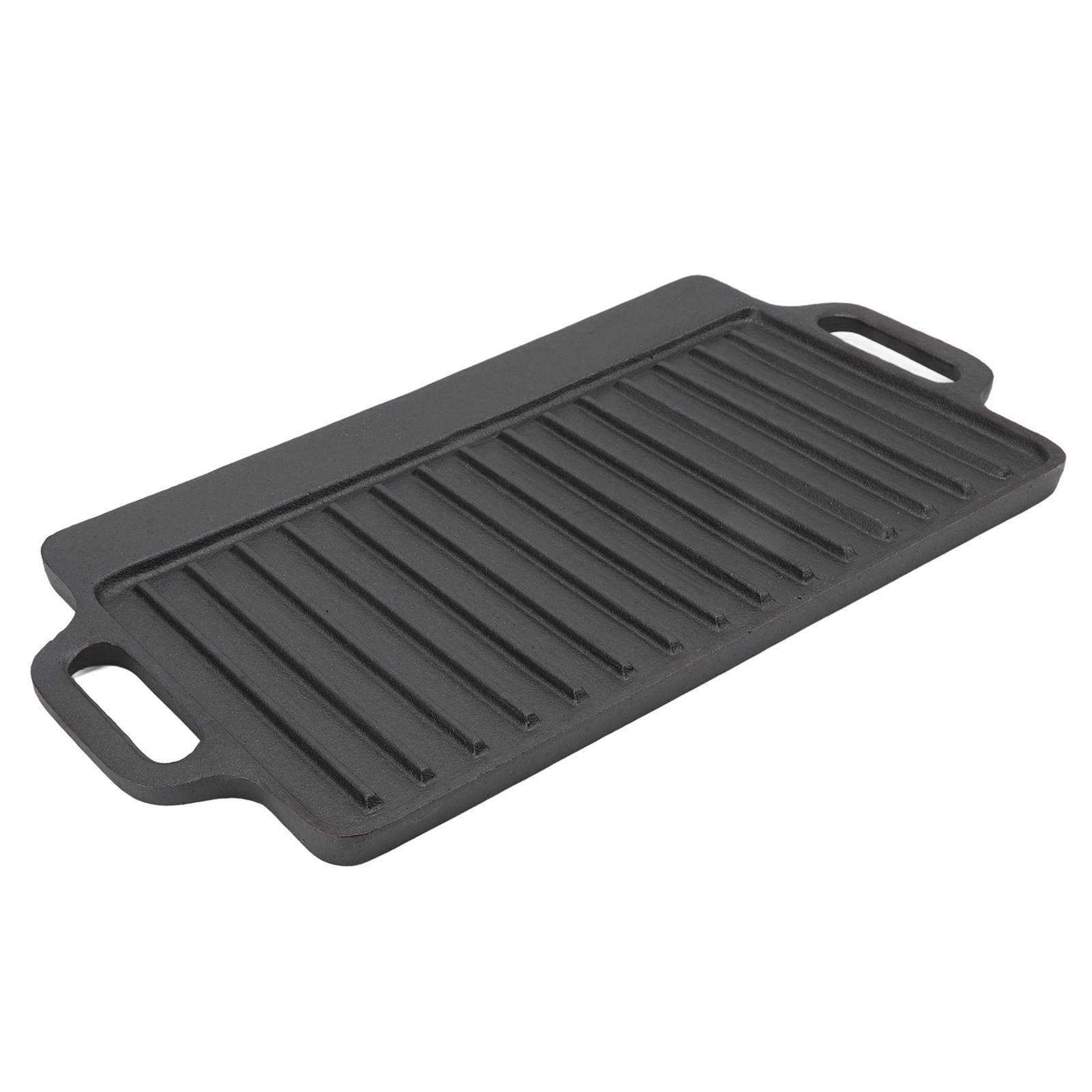 Rechteckige, Doppelseitige Kochplatte Aus Gusseisen (40 X 20 Cm) Für Barbecue, Teppanyaki Und Grillen, Ideal Für Den Hausgebrauch.