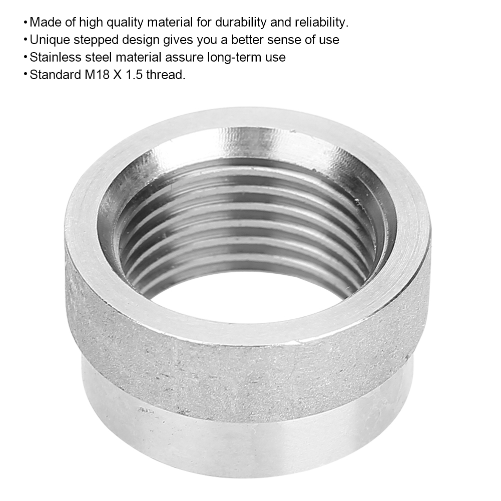Sauerstoffsensor O2 Mit Versenktem Gewindering Für M18 X 1,5 Gewinde - Edelstahl 304