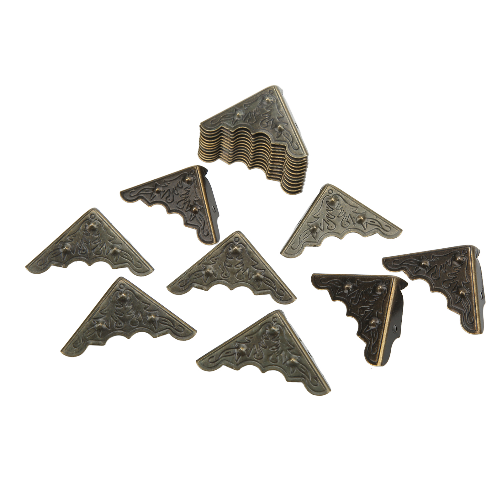 50 Stück Eckenschützer Aus Metall Im Retro-stil, Hohe Festigkeit Für Holzkisten Und Koffer, Langlebiger Eckenschutz