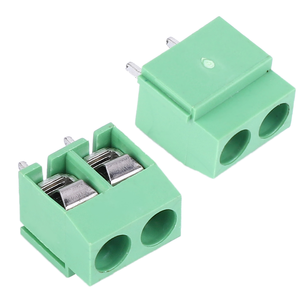 5-mm-2-polige Schraubklemmen Für Leiterplatten, 50 Stück, Kabelverbinder Für 26–14 Awg