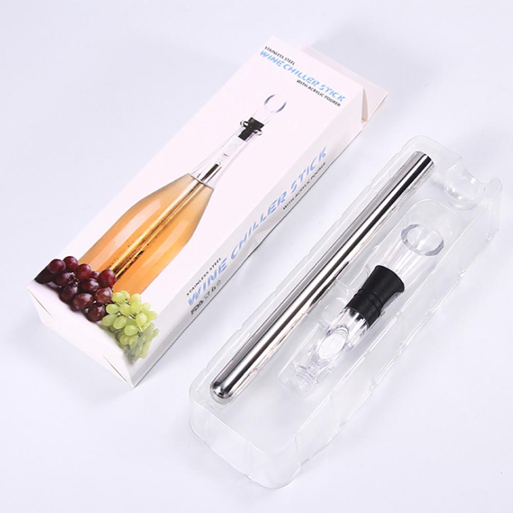 3-in-1-weinkühlerstab Aus Edelstahl Mit Belüfter Und Ausgießer, Ideal Zum Kühlen, Servieren Und Belüften Von Wein – Perfektes Geschenk Zu Weihnachten Und Geburtstagen