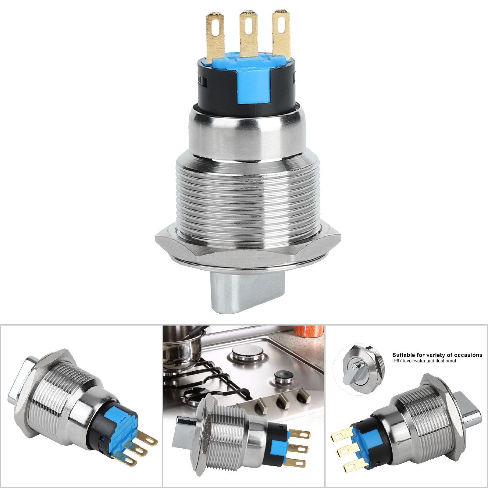 19 Mm Ip67 3-poliger, 2-positionen-drehschalter Aus Edelstahl