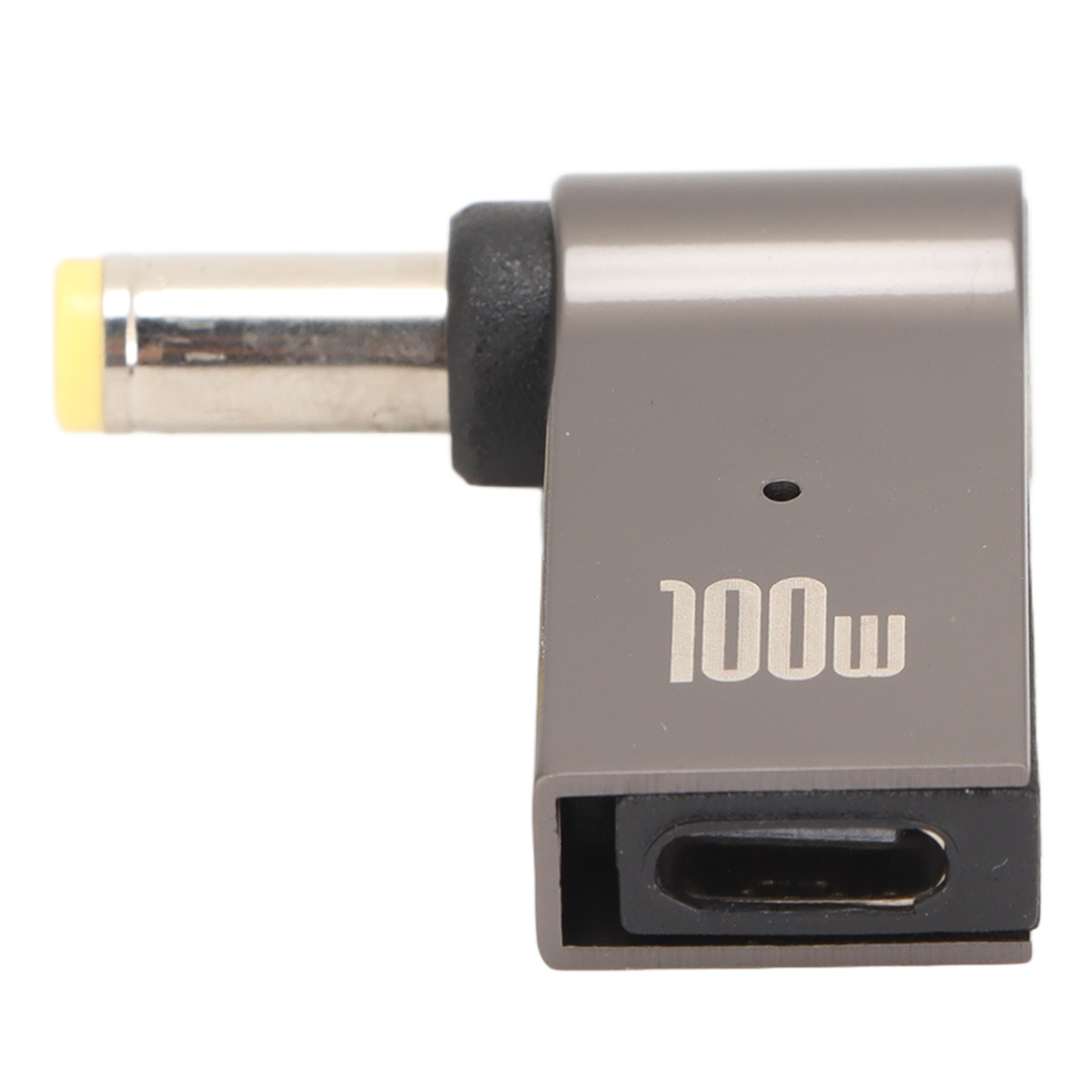 100-w-usb-c-buchse Auf Dc-pd-netzteil Für Laptops, Abgewinkelter Anschluss Aus Aluminiumlegierung, 5,5 X 2,5-mm-stecker