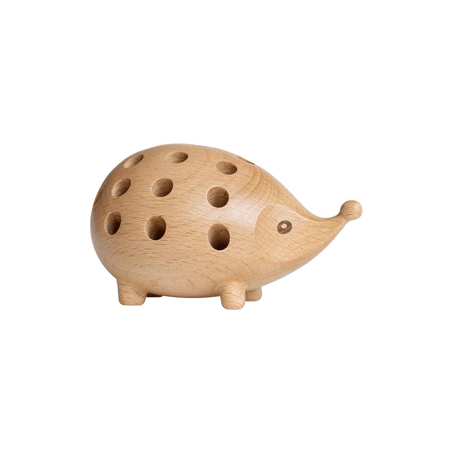 Stiftehalter In Igelform Aus Holz, Kreative Schreibtischdeko – Schreibtisch-organizer, Originelles Geschenk, Tischdekoration