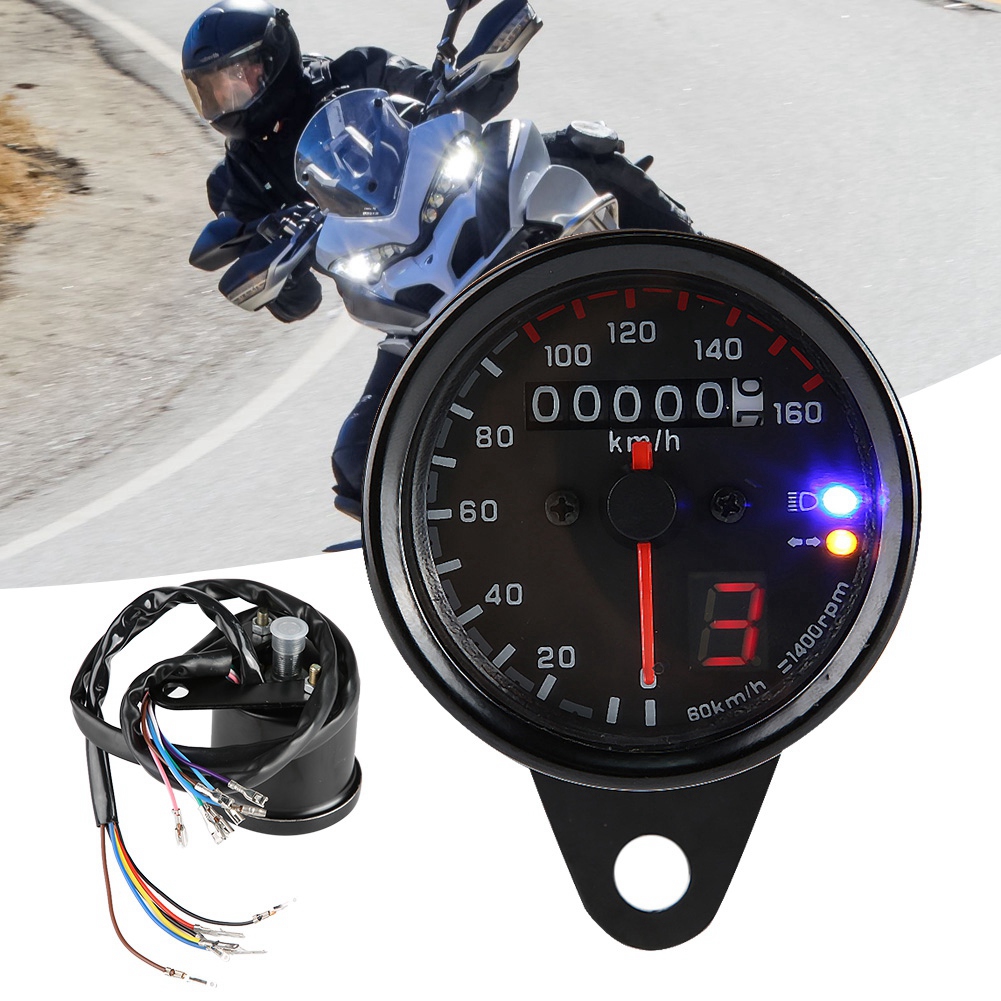 Universeller Motorrad-/atv-led-kilometerzähler Mit Hintergrundbeleuchtung, 12 V – Geschwindigkeitsanzeiger