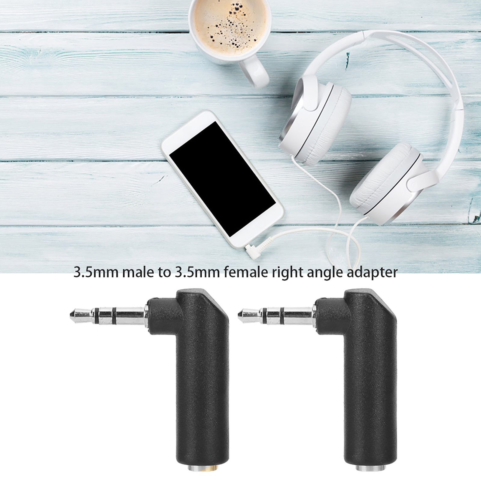 10 3,5-mm-klinkenstecker Auf 90-grad-klinkenbuchse-adapter Für Kopfhörer Und Stereo-ohrhörer